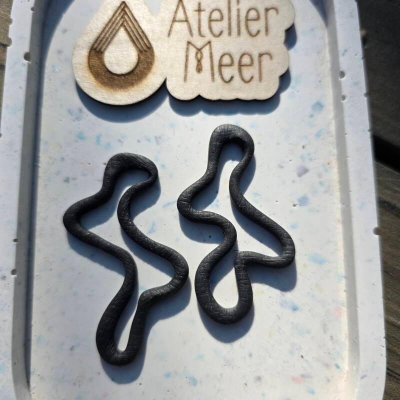 Skrible oorbellen - Antraciet