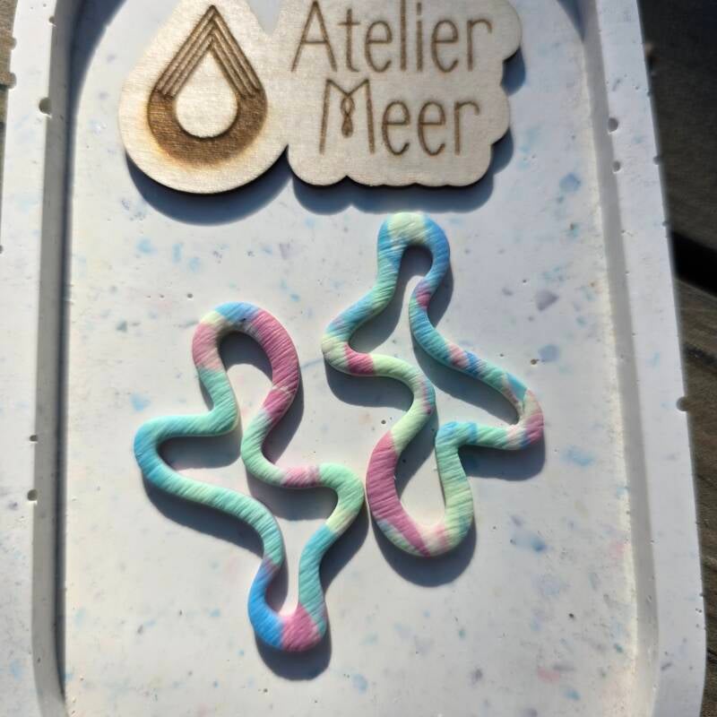 Skrible oorbellen - Pasteltinten