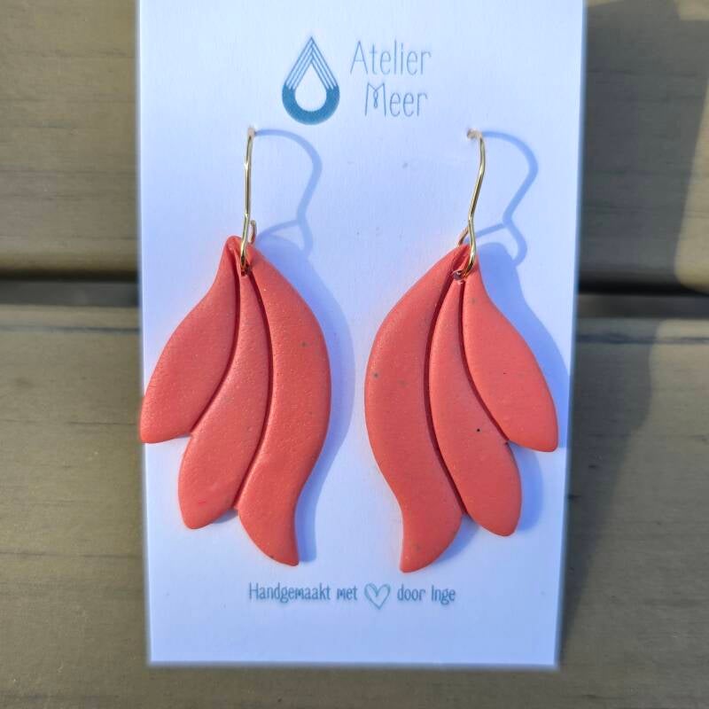 Vleugel oorbellen SVANE ~ meerdere kleuren - Petrol