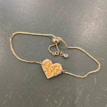 Armbandje origami hart in stainless steel