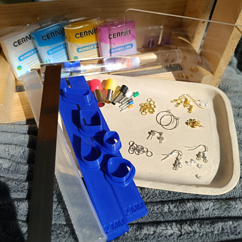 DIY box maak je eigen oorbellen ~ 2 personen - Geel-Fuchsia-Turkoois / Set 1 BASIC