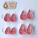 Klei cutter uitsteekvorm ~ Droppe flower imprint - 30mm