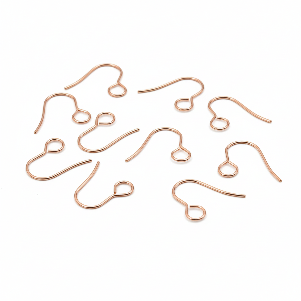 Haakje in rosé goud gecoat stainless steel