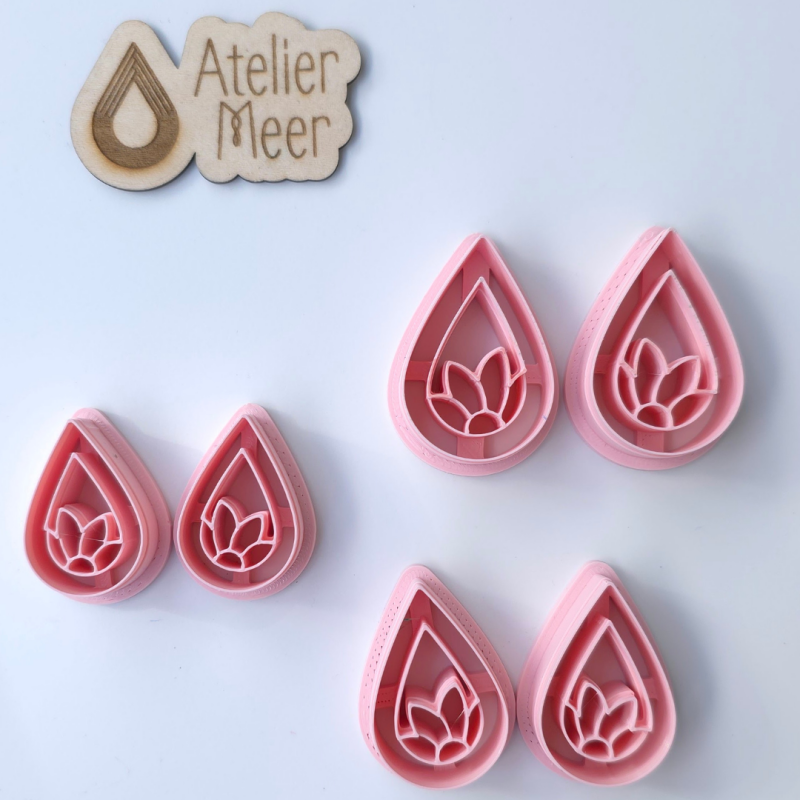 Klei cutter uitsteekvorm ~ Droppe floral - 35mm