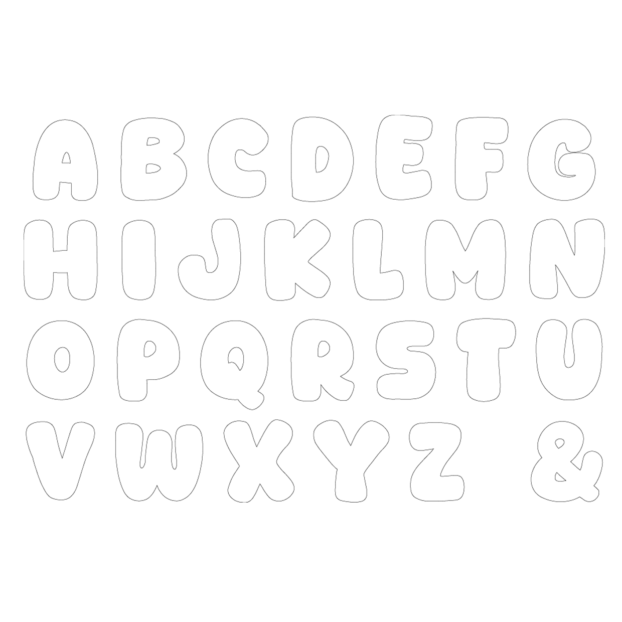 Bubble letters bol - 20mm 35mm 50mm