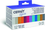 Cernit polymeerklei - set 12 kleuren - Effects