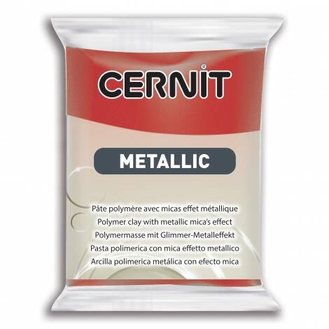 Cernit polymeerklei - Metallic - 400 rood