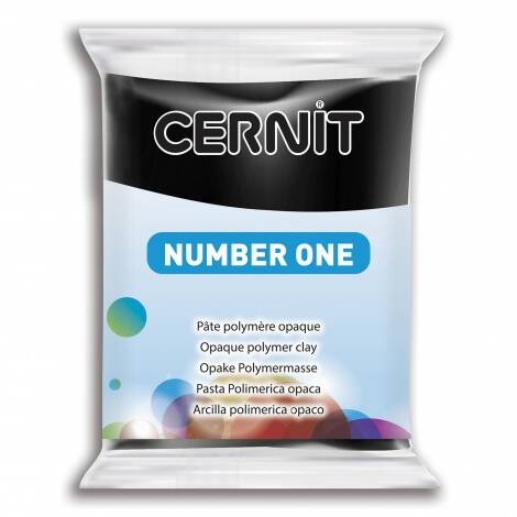 Cernit polymeerklei - number one - 100 zwart