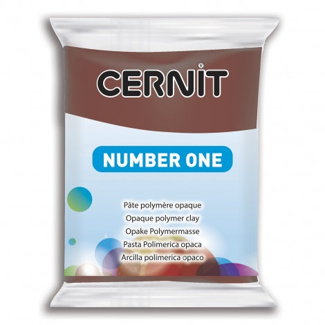 Cernit polymeerklei - number one - 800 bruin