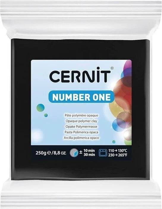 Cernit polymeerklei - number one (grootverpakking) - 100 zwart