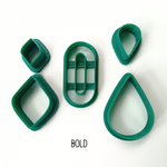 Klei cutters uitsteekvormen ~ set BOLD