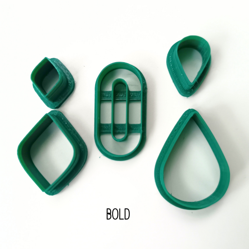 Klei cutters uitsteekvormen ~ set BOLD