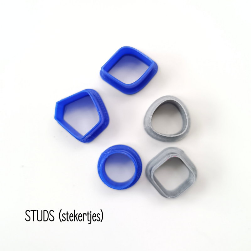 Klei cutters uitsteekvormen ~ set STUDS