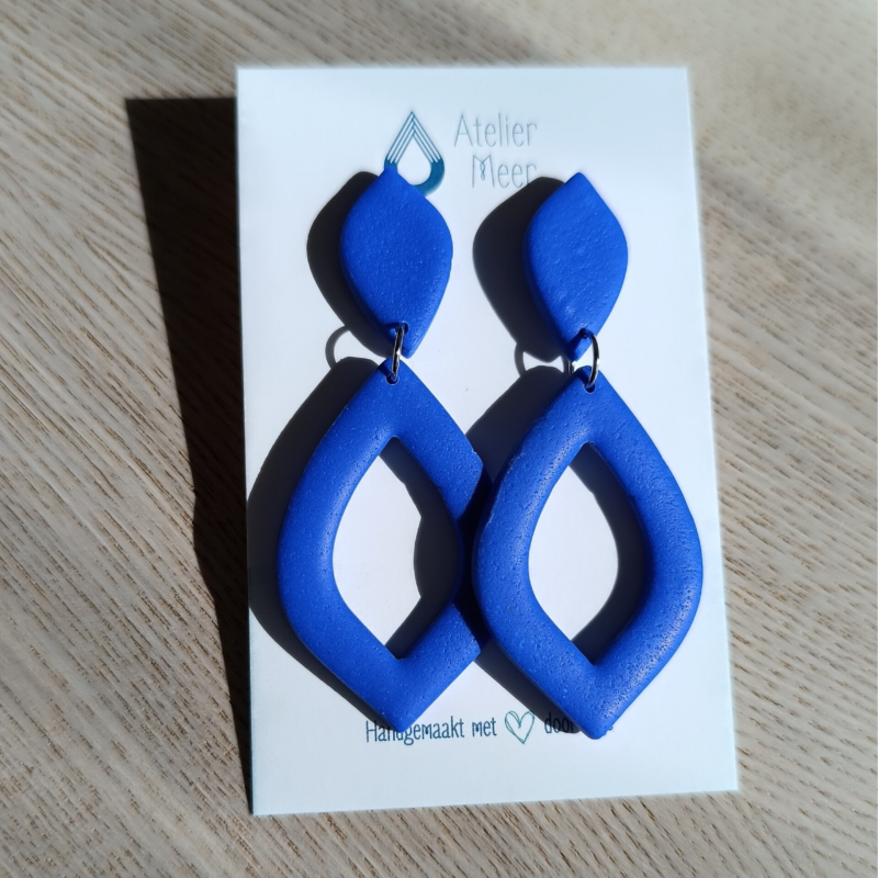 Smyl XL oorbellen ~ kobalt