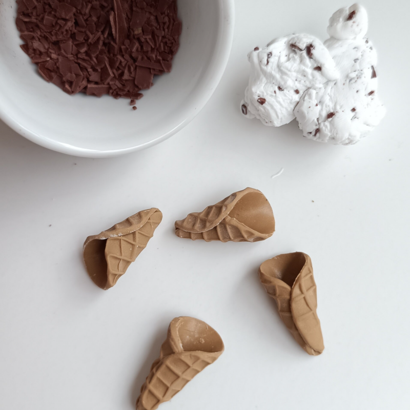 Ijshoorntjes oorbellen ~ ijsjes in diverse smaken voor tieners en dames - Stracciatella