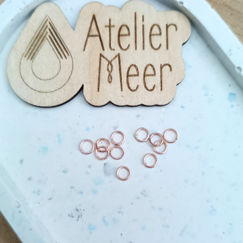 jumpring rose goudkleurig | gesloten splitring
