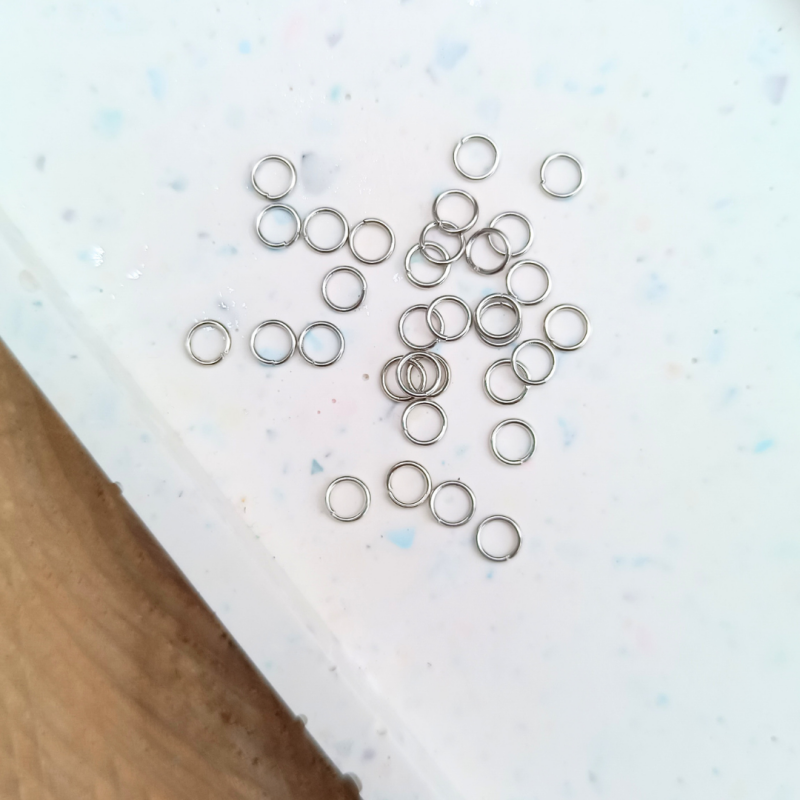 jumpring zilverkleurig | gesloten splitring