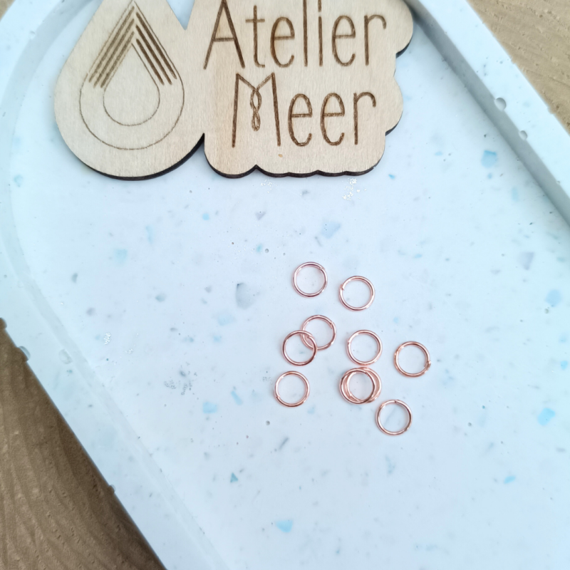 jumpring rose goudkleurig | gesloten splitring