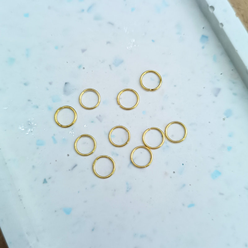 jumpring geel goud | gesloten splitring