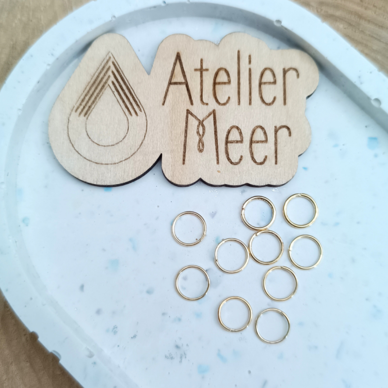 jumpring licht goudkleurig (14K) | gesloten splitring