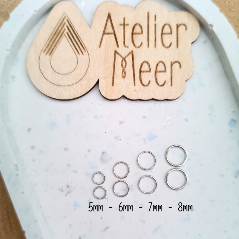 jumpring zilverkleurig | gesloten splitring