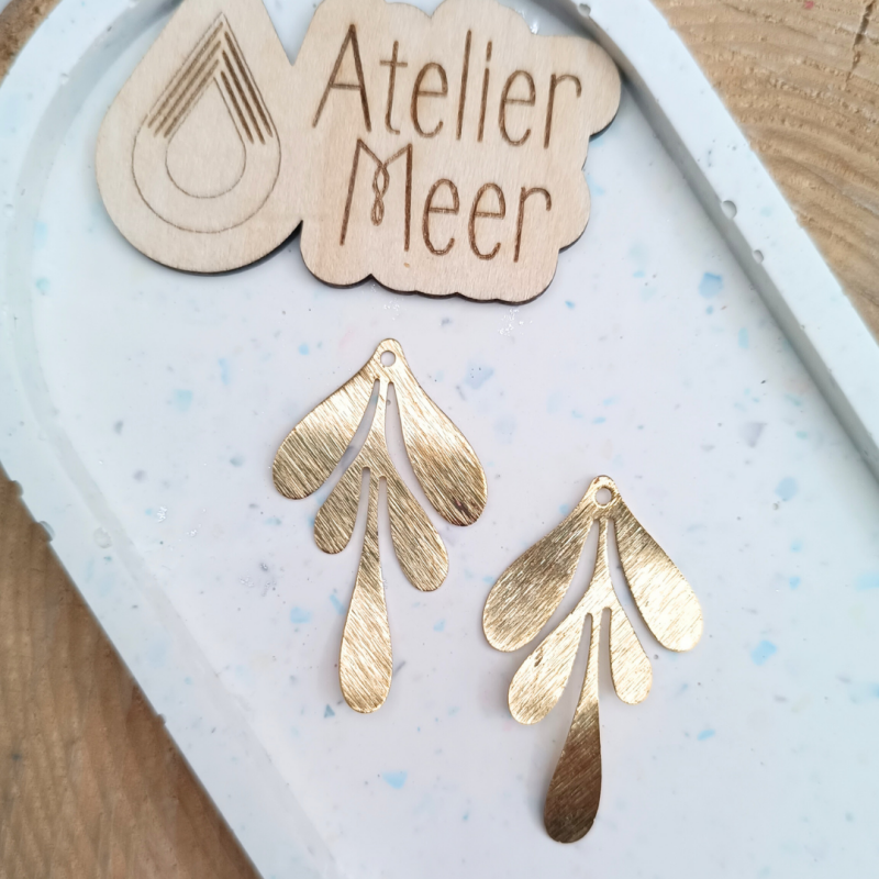DIY bedels ~ Leaf XL in messing - Messing