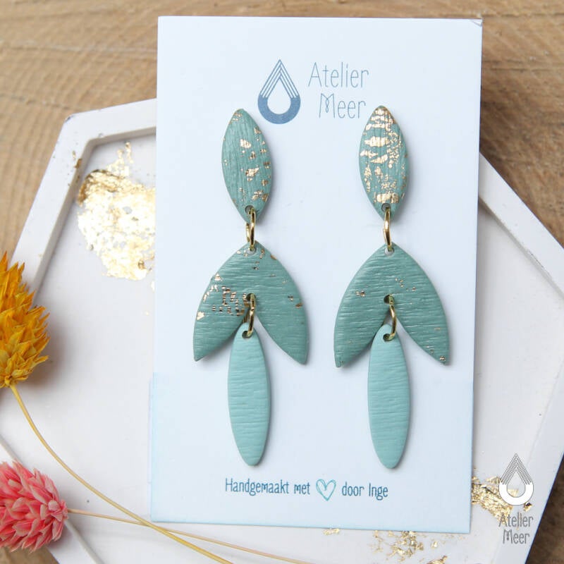 Seline kort ~ Mint & goud kleurverloop