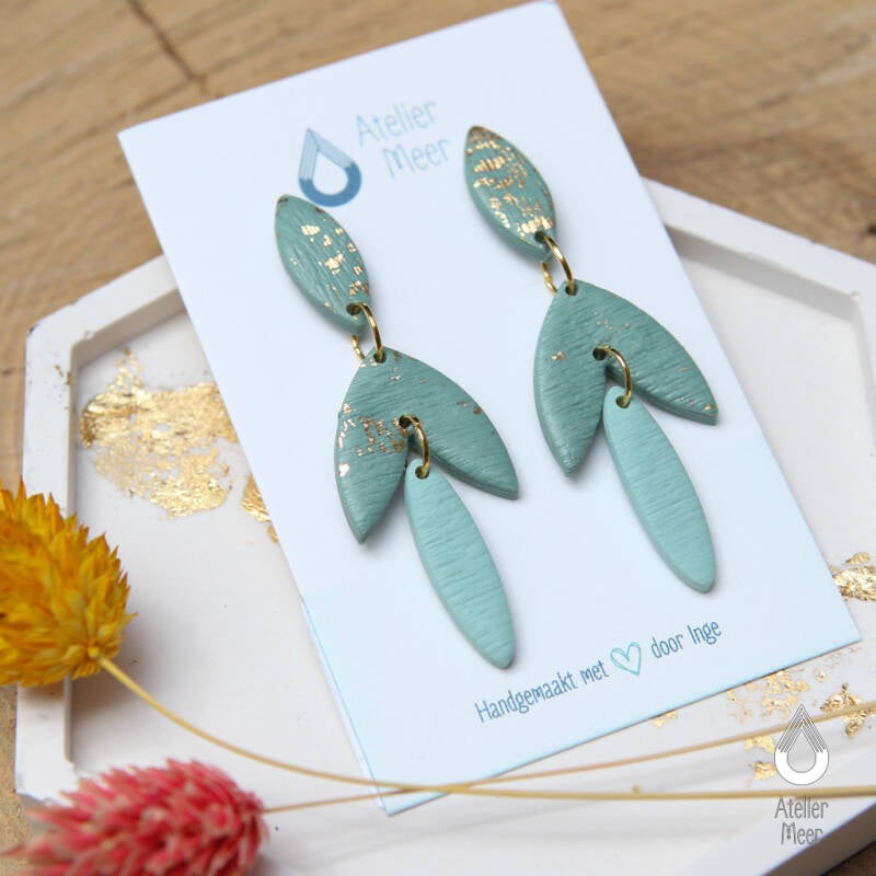 Seline kort ~ Mint & goud kleurverloop