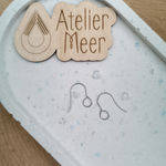Haakje in zilverkleurig stainless steel - 2 stuks (1 paar)