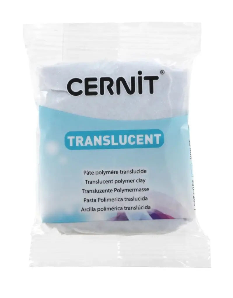 Cernit polymeerklei - Translucent - 080 glitter zilver