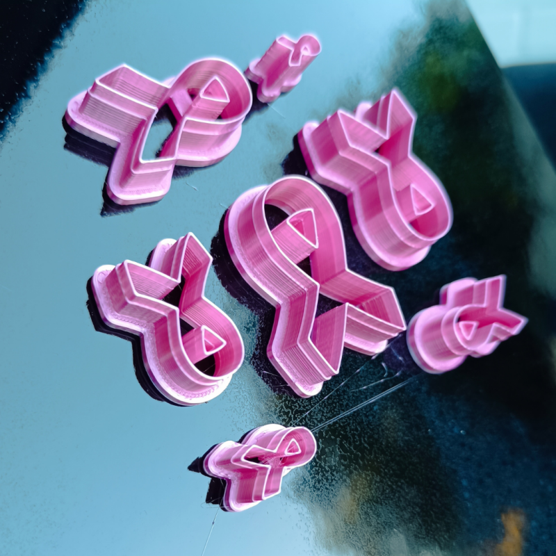 Klei cutters uitsteekvormen ~ Think Pink Ribbon - 13mm