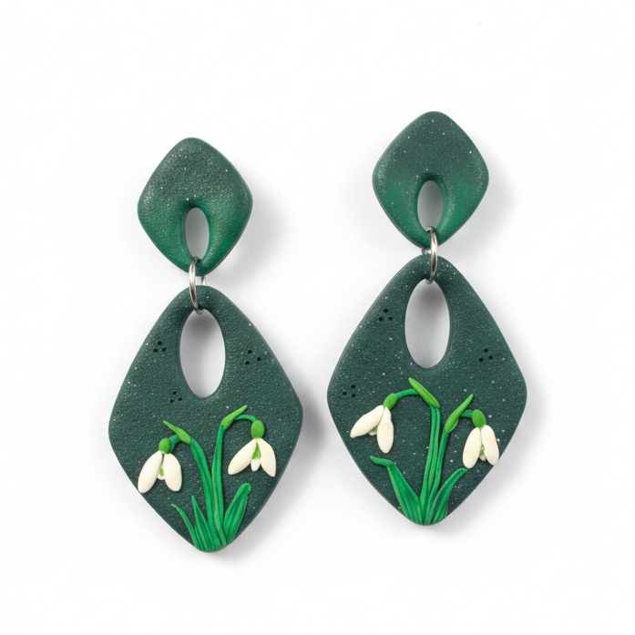 Snowdrop ~ sneeuwklokjes oorbellen