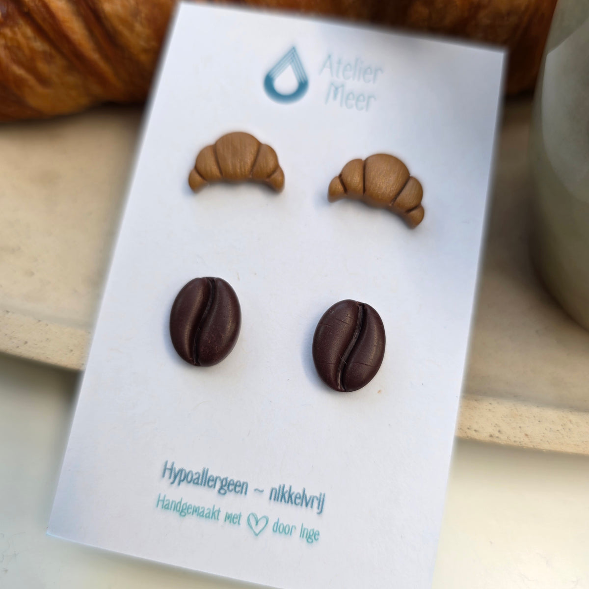 Oorstekers Studpack – Coffee & Croissant