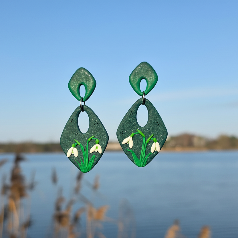 Snowdrop ~ sneeuwklokjes oorbellen