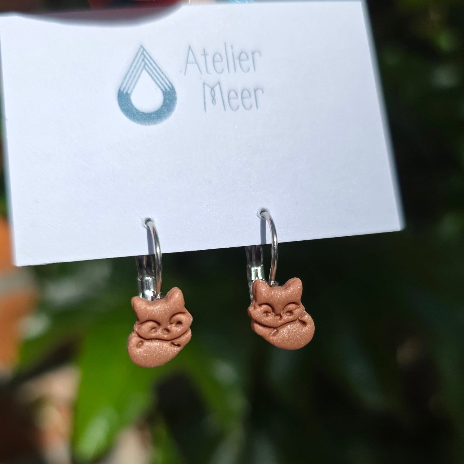 Bengelende vosjes oorbellen met gesloten haakjes
