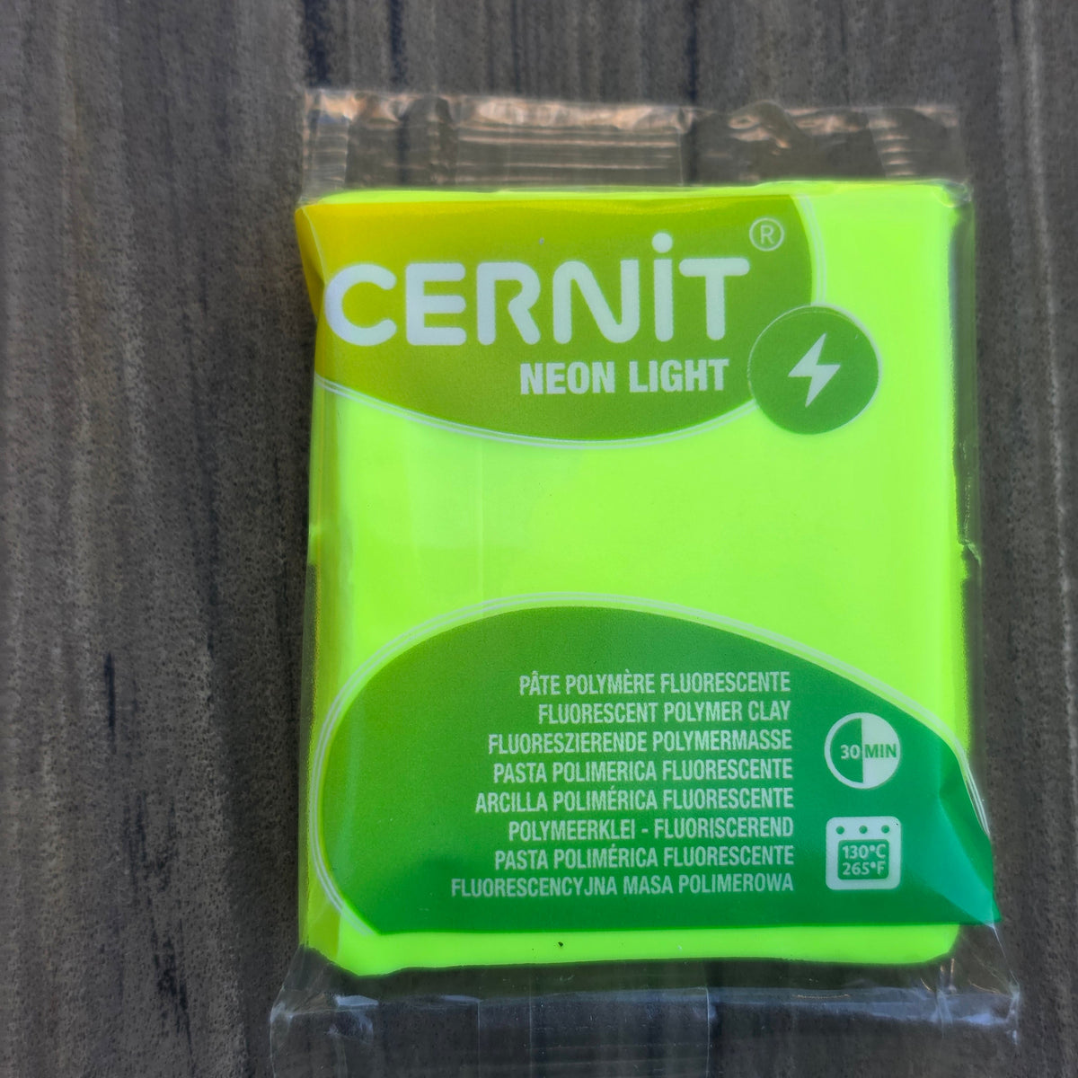 Cernit polymeerklei - Neon light - Neon geel