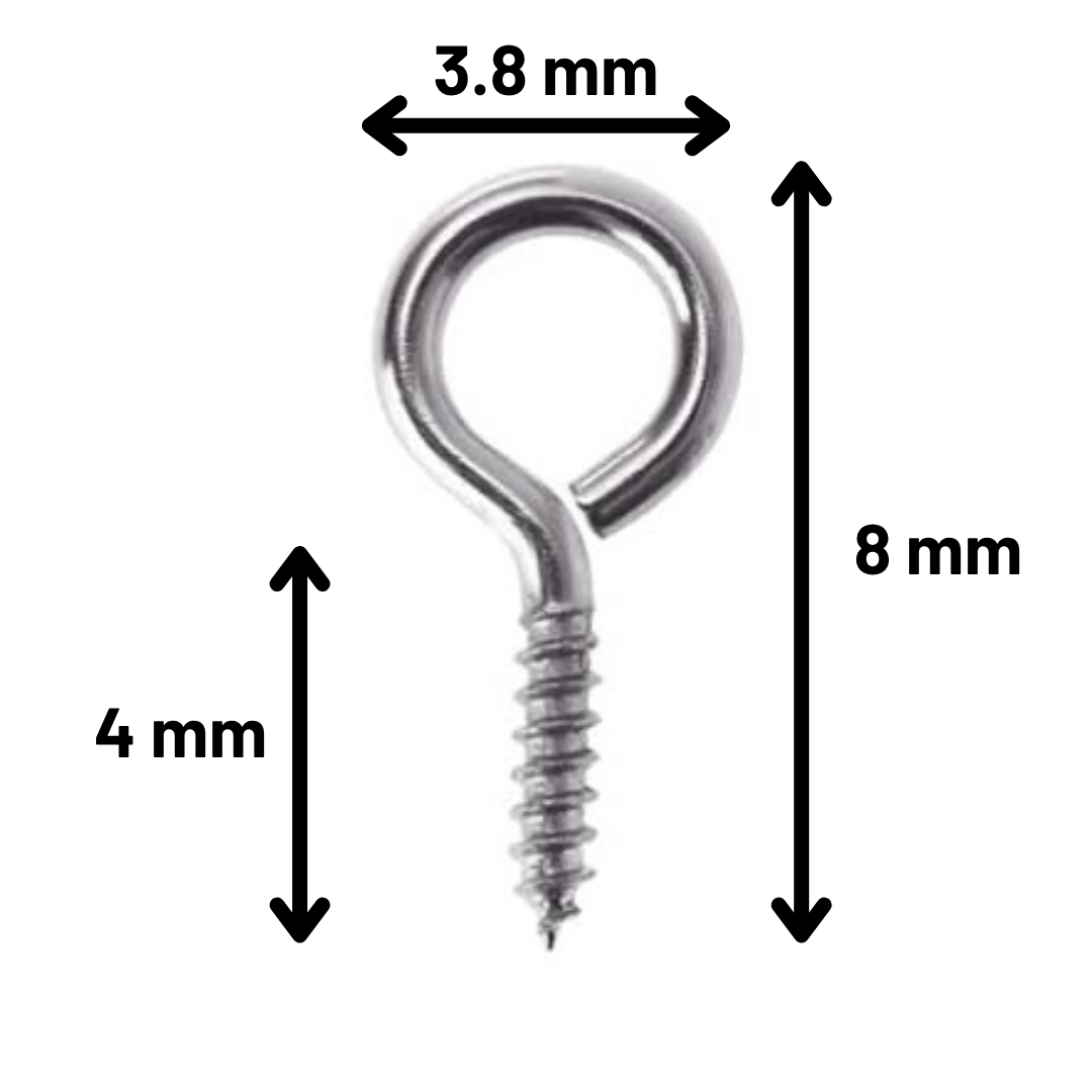 Mini schroefoogjes 8mm