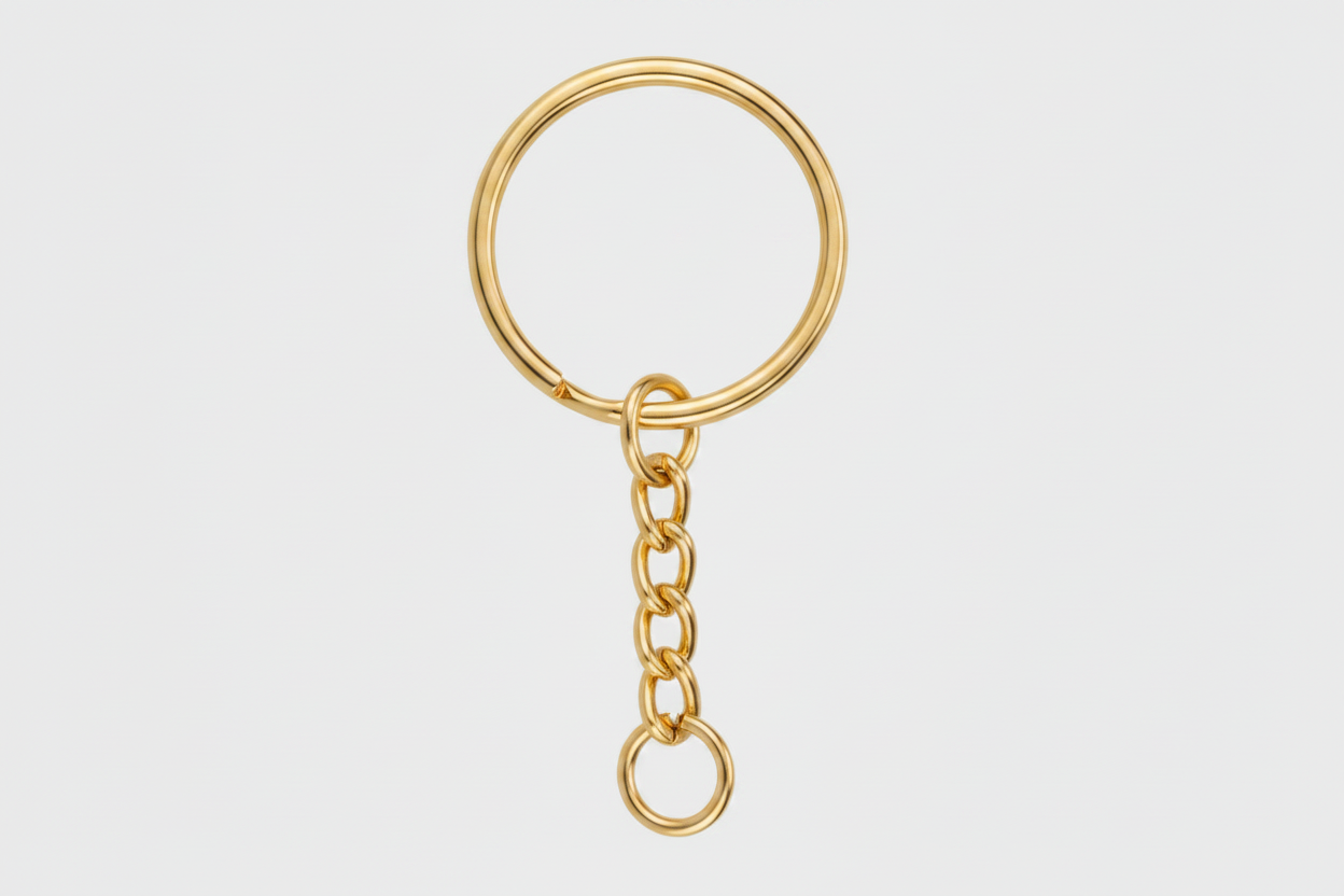 sleutelhanger goudkleurig voor diy project