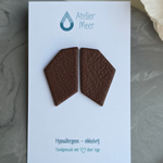Sten studs chocoladebruin