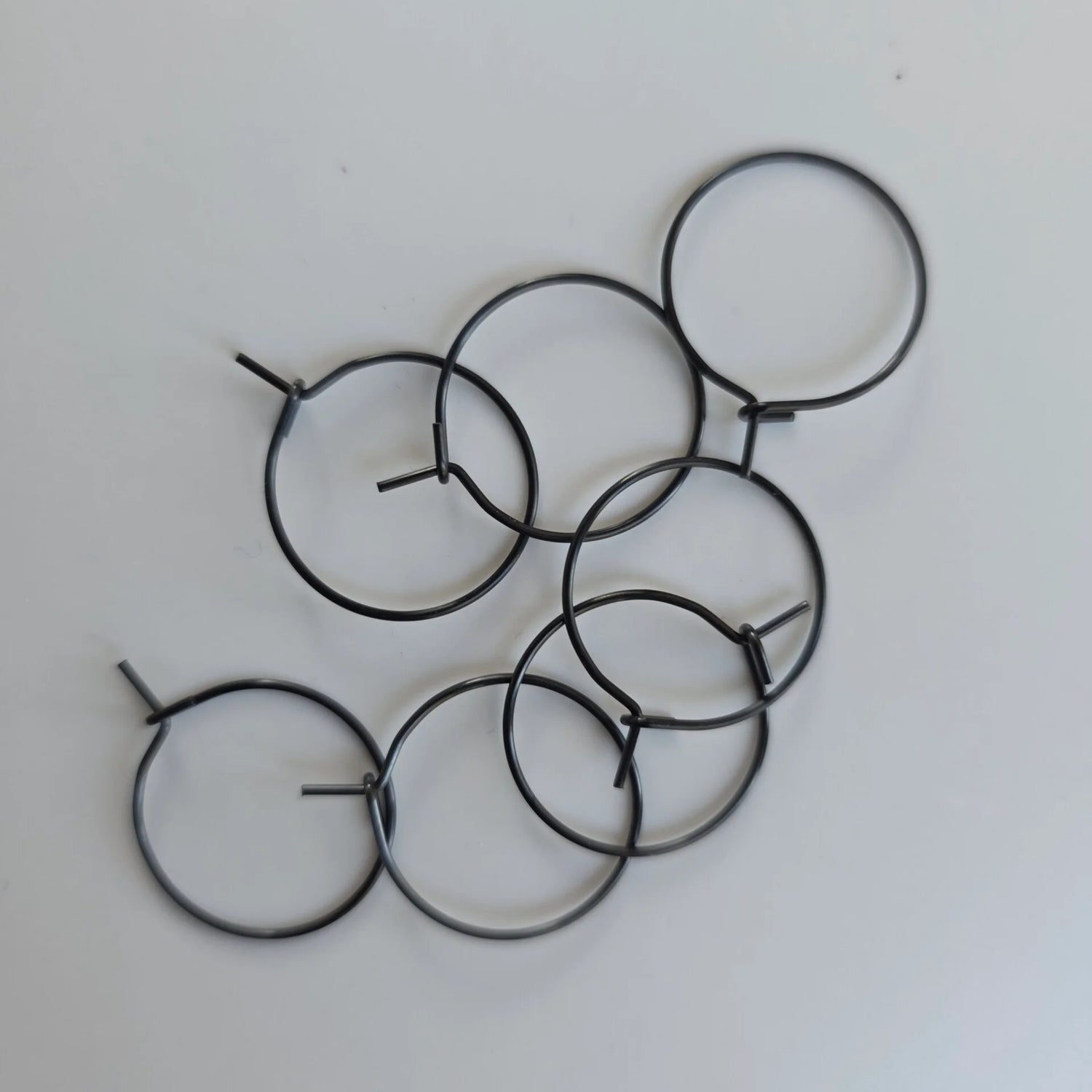 Cirkel hoops stainless steel - 20 tot 30mm - zwart
