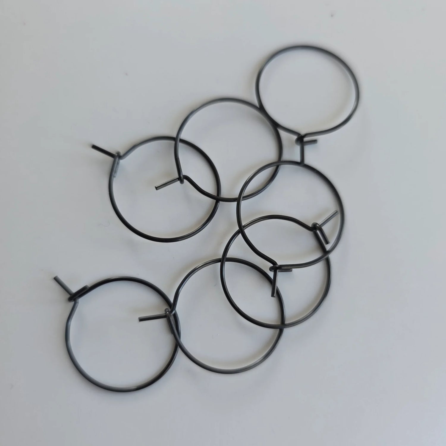 Cirkel hoops stainless steel - 20 tot 30mm - zwart
